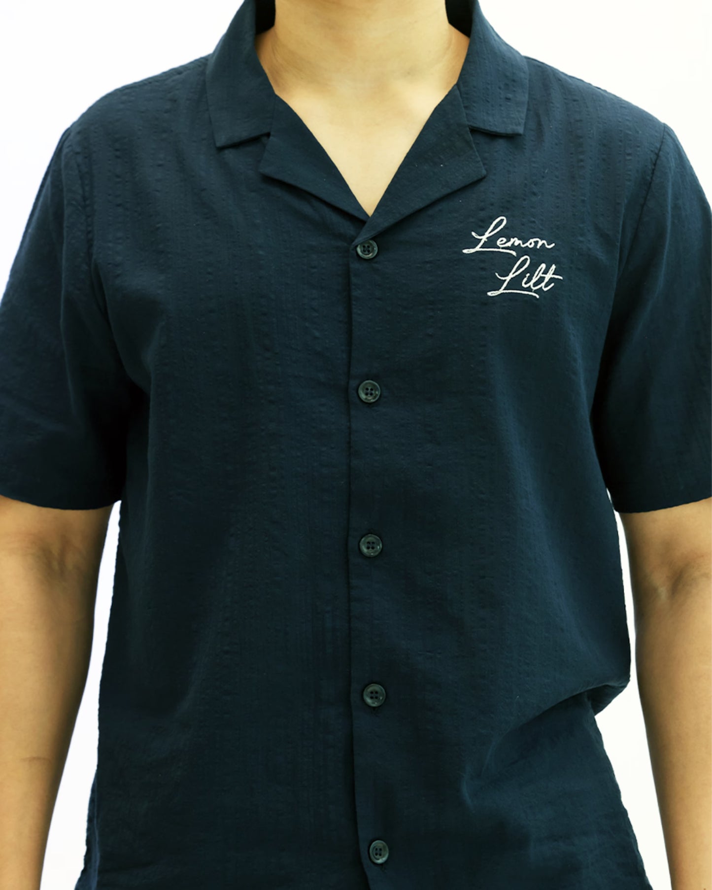 Textured Navy Summer Shirt