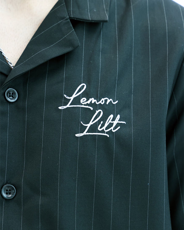 Black Pinstripe Casual Shirt