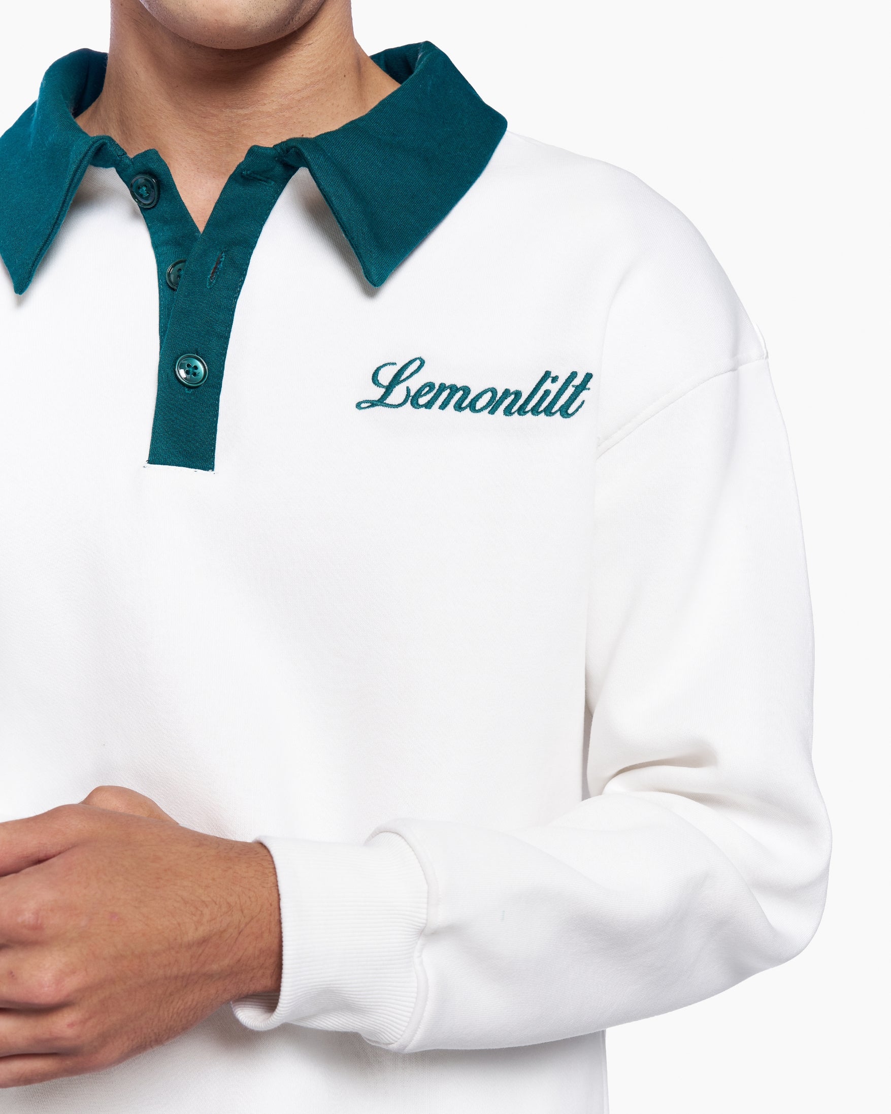 Neoma Green Collared Polo – Lemon Lilt