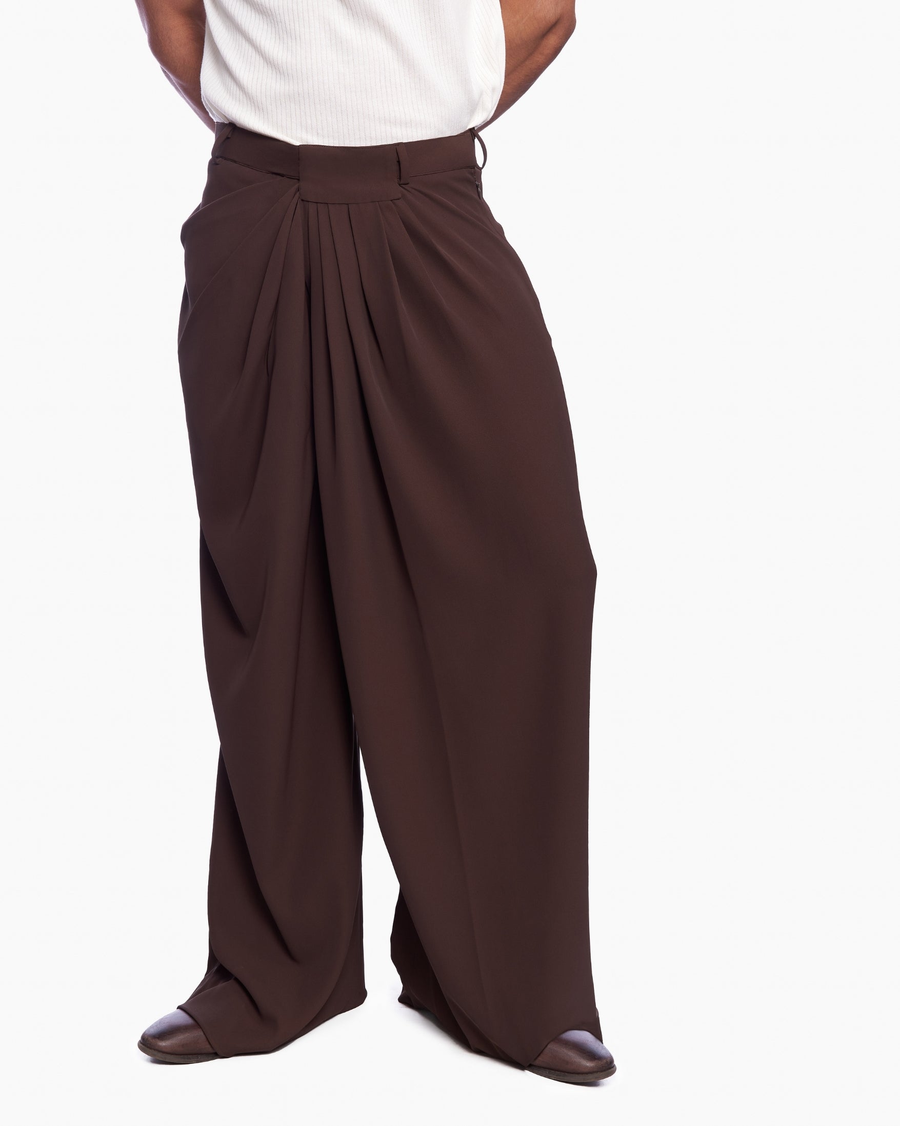 Cocoa Pleat Trousers