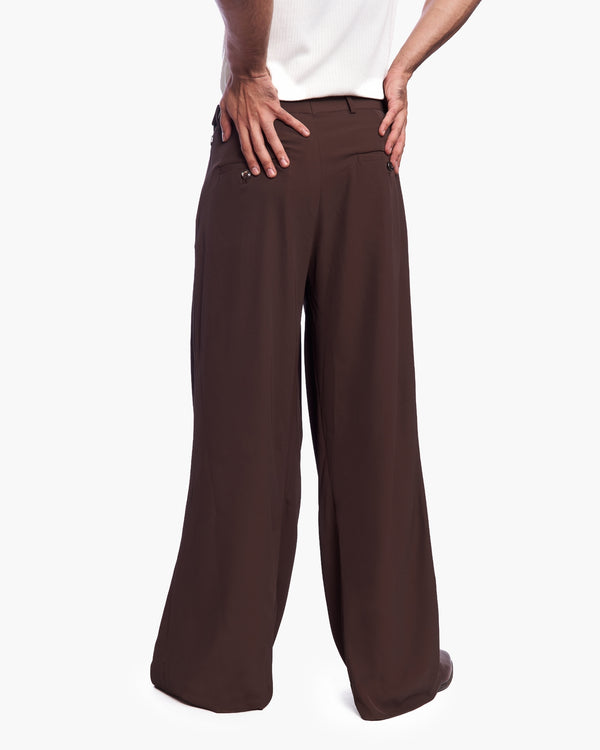 Cocoa Pleat Trousers