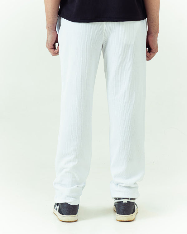 Monaco Waffle Sweatpant - White