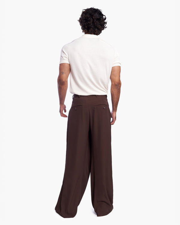 Cocoa Pleat Trousers