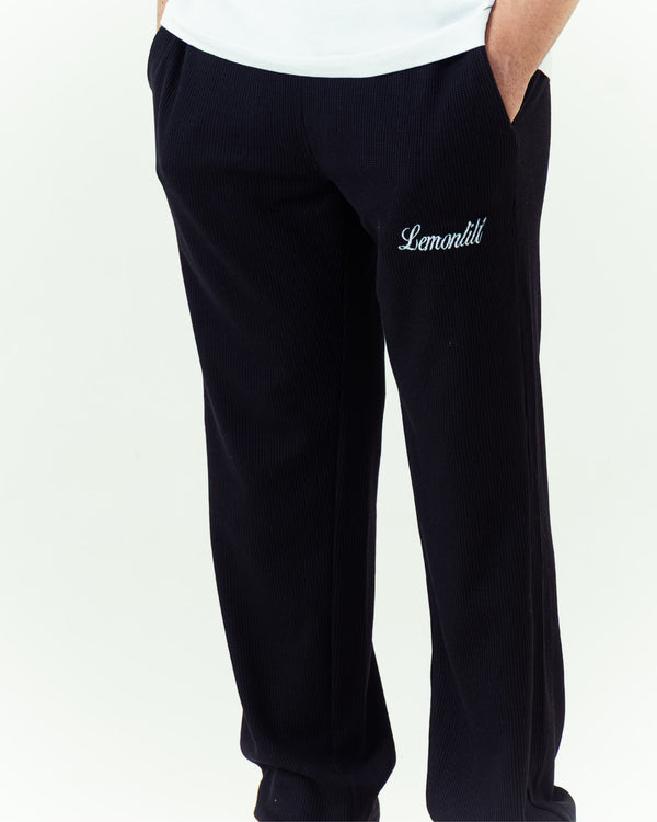 Monaco Waffle Sweatpant - Black