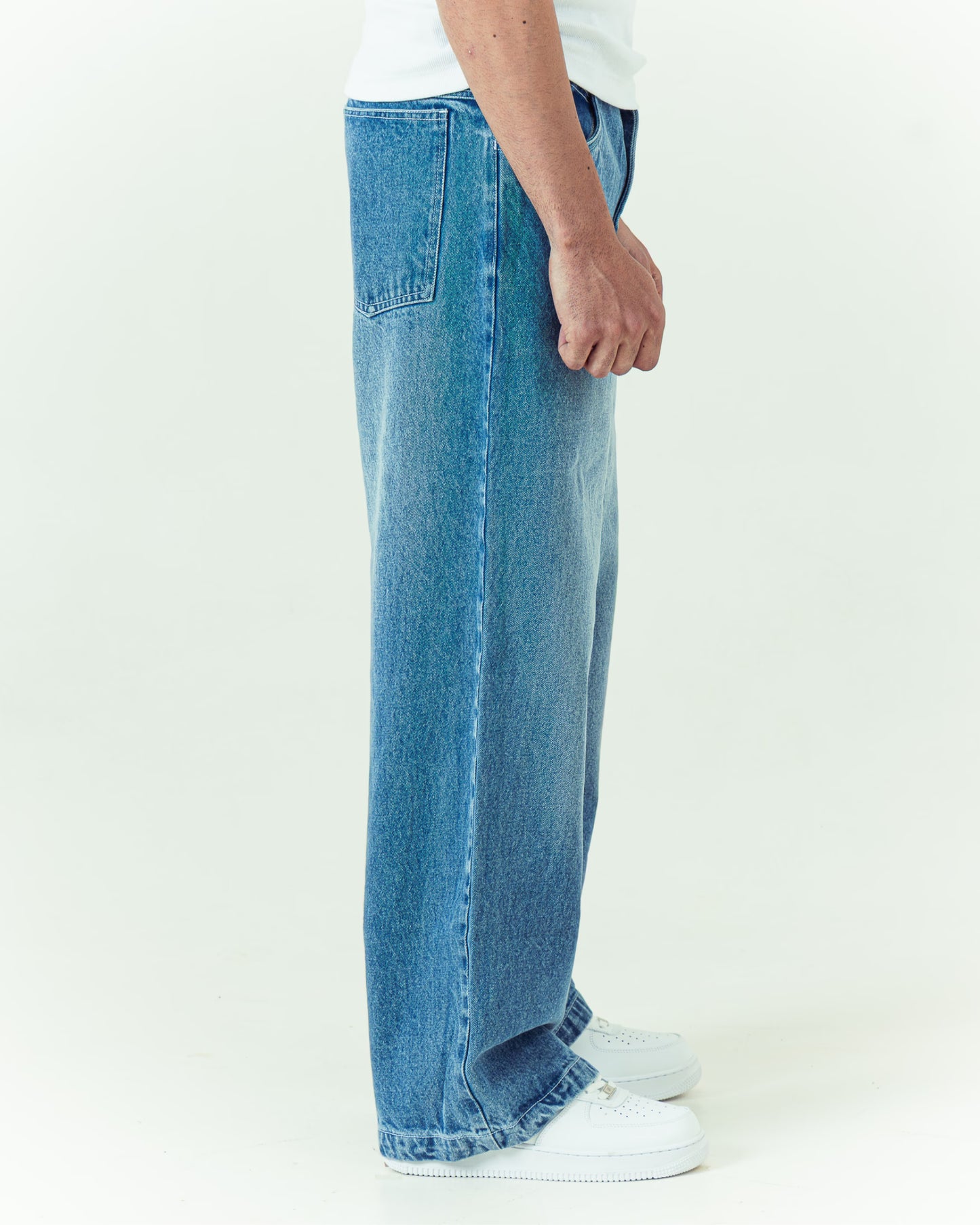 Embroidered Wide-Leg Denim
