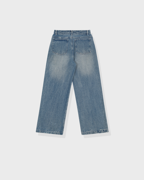 Embroidered Wide-Leg Denim