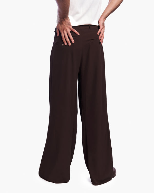 Cocoa Pleat Trousers