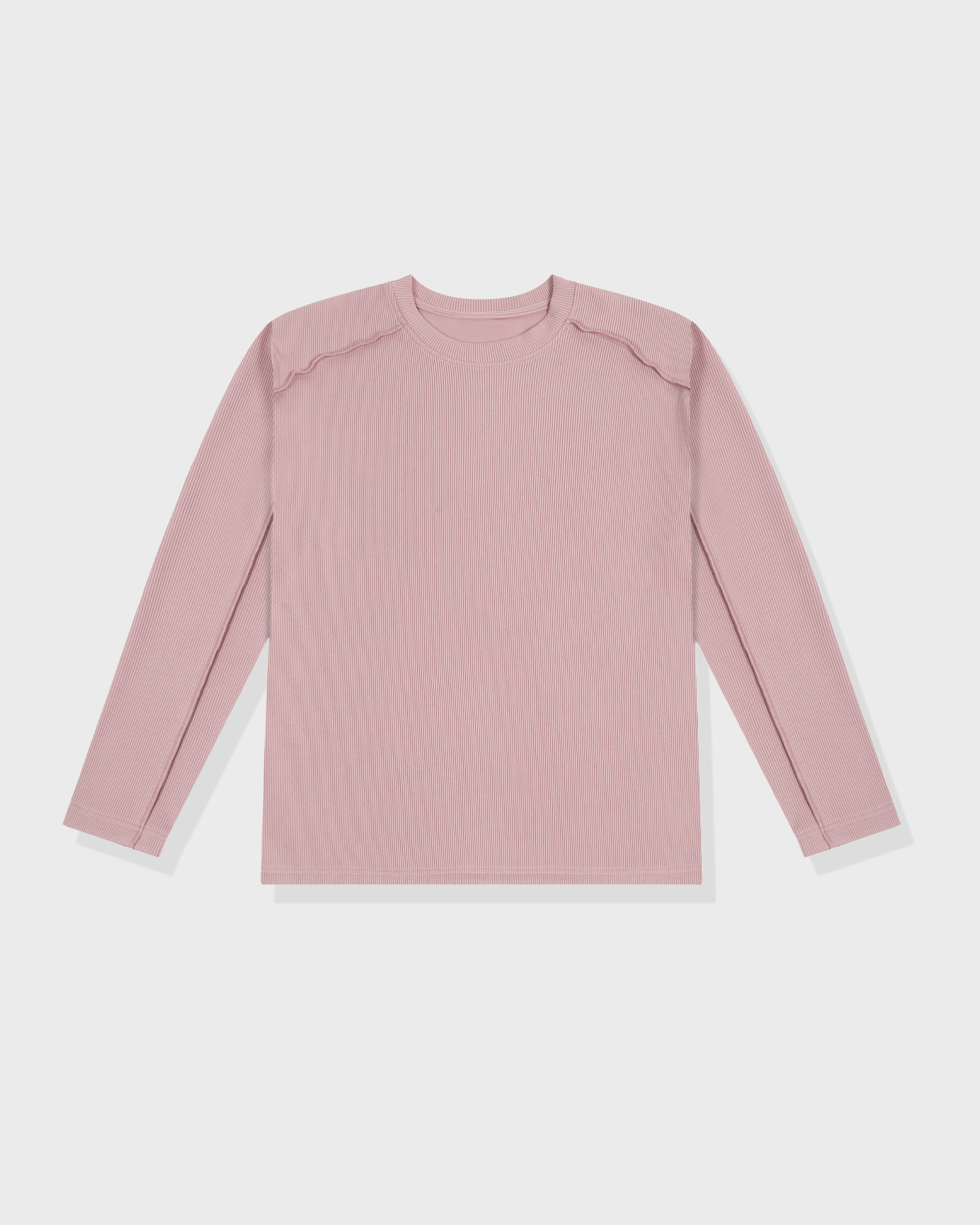 Pink Ribbed Classic Tee