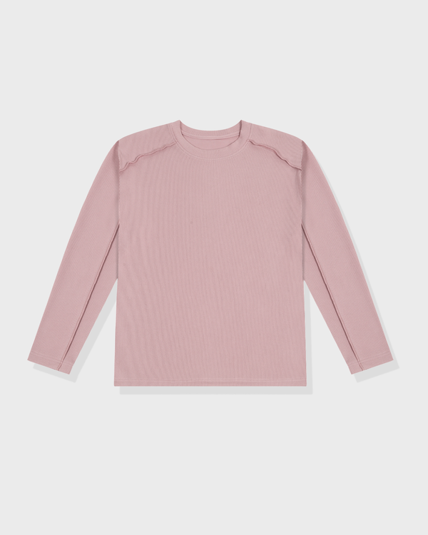 Pink Ribbed Classic Tee
