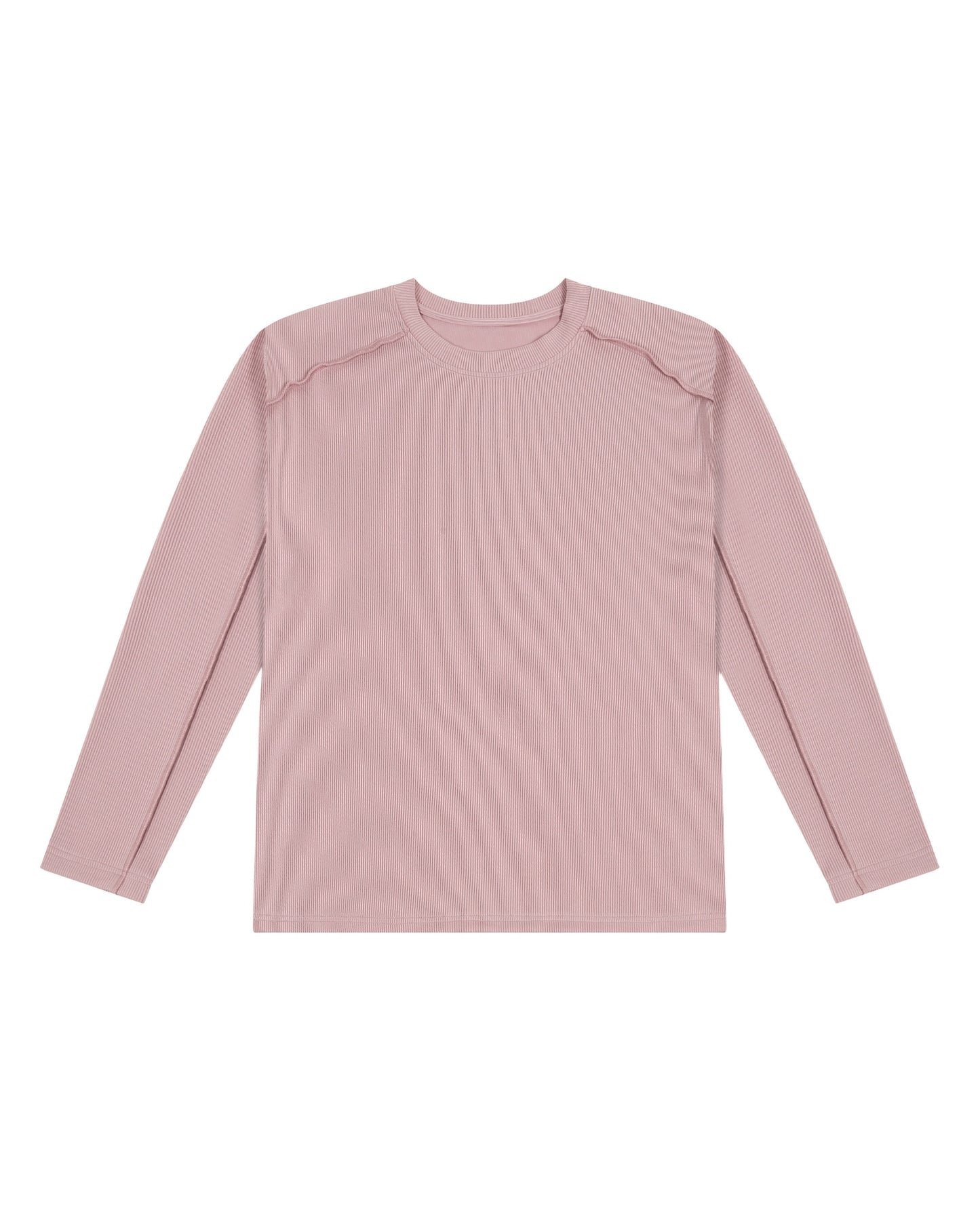 Pink Ribbed Classic Tee
