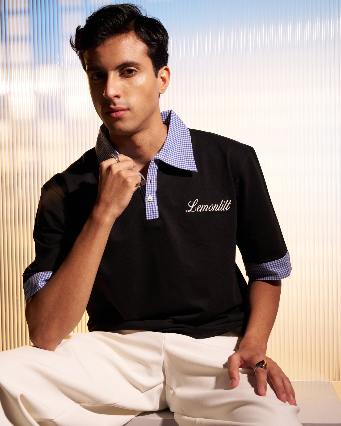 Chequered Trace Polo