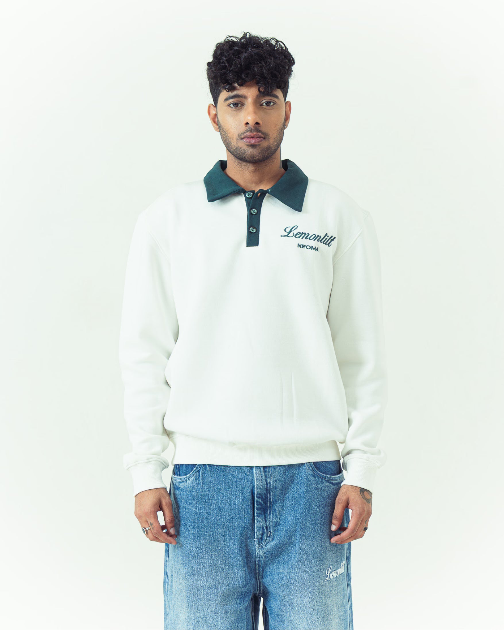 Neoma Green Collared Polo