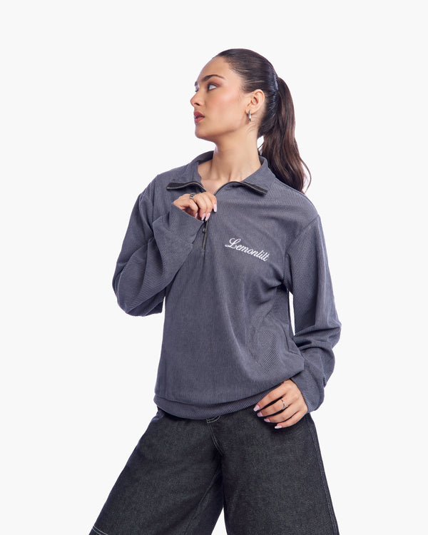 Grey Quarter Zip