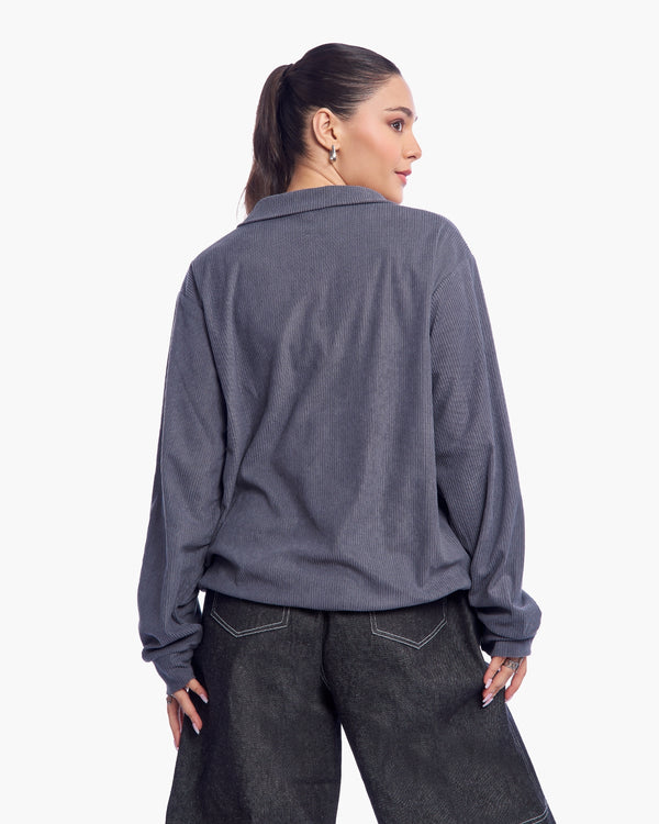Grey Quarter Zip