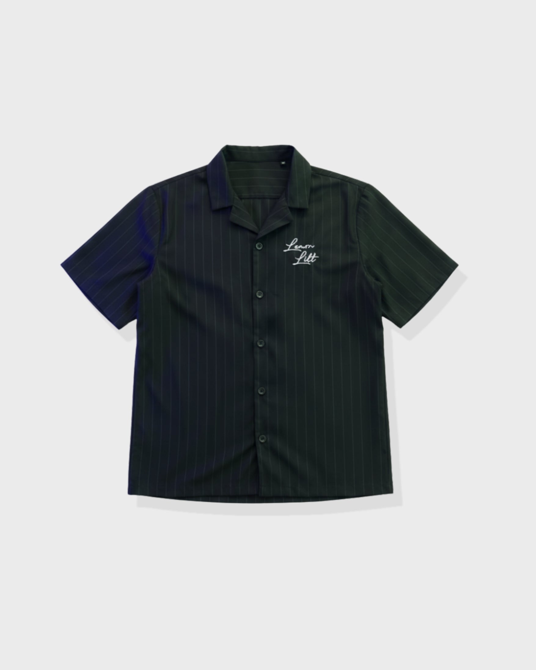 Black Pinstripe Casual Shirt