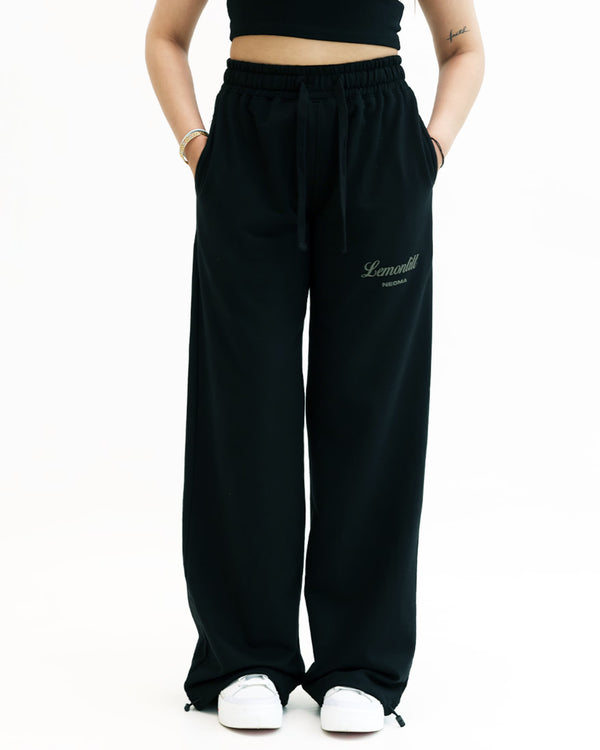 Black Wide-Leg Sweatpants