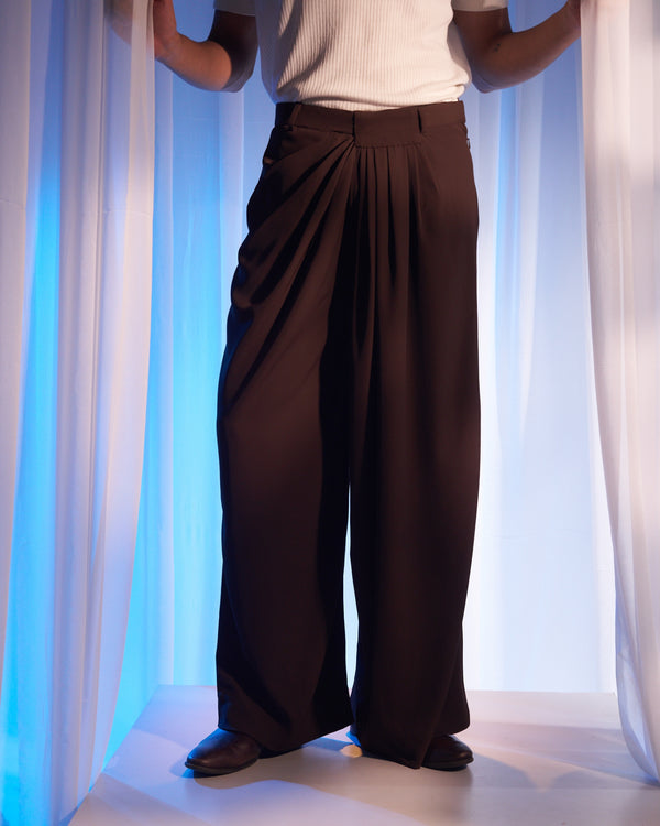 Cocoa Pleat Trousers