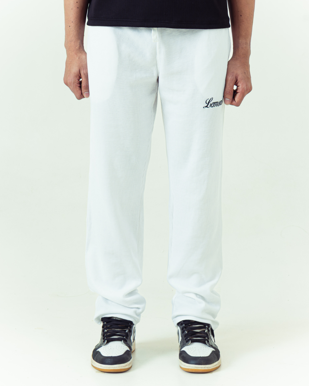 Monaco Waffle Sweatpant - White
