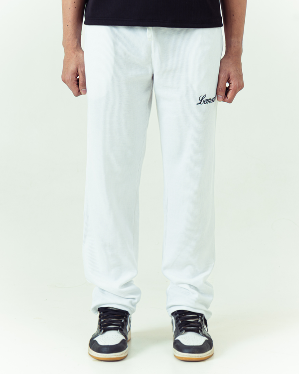 Monaco Waffle Sweatpant - White