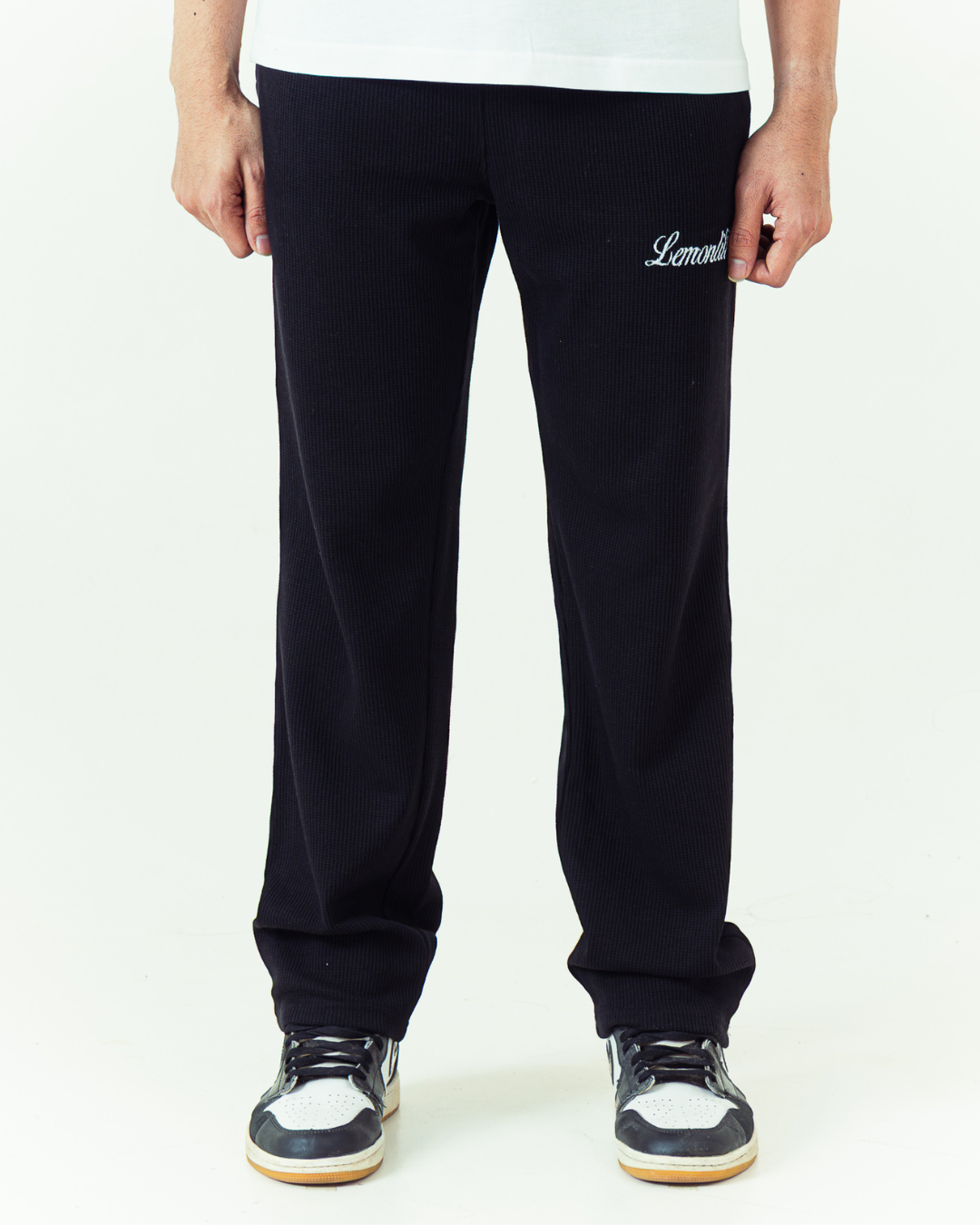 Monaco Waffle Sweatpant - Black