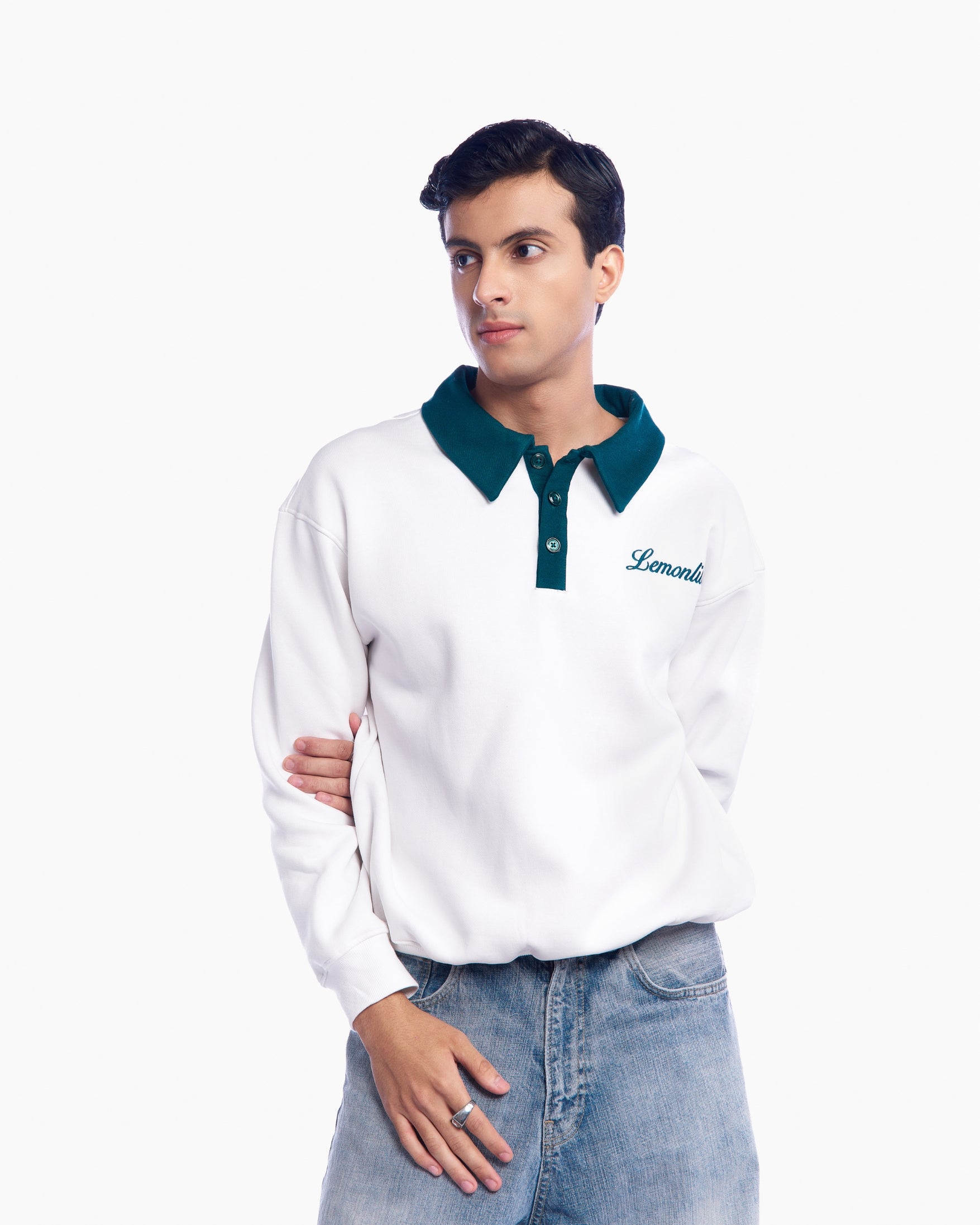 Neoma Green Collared Polo