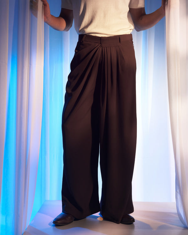 Cocoa Pleat Trousers