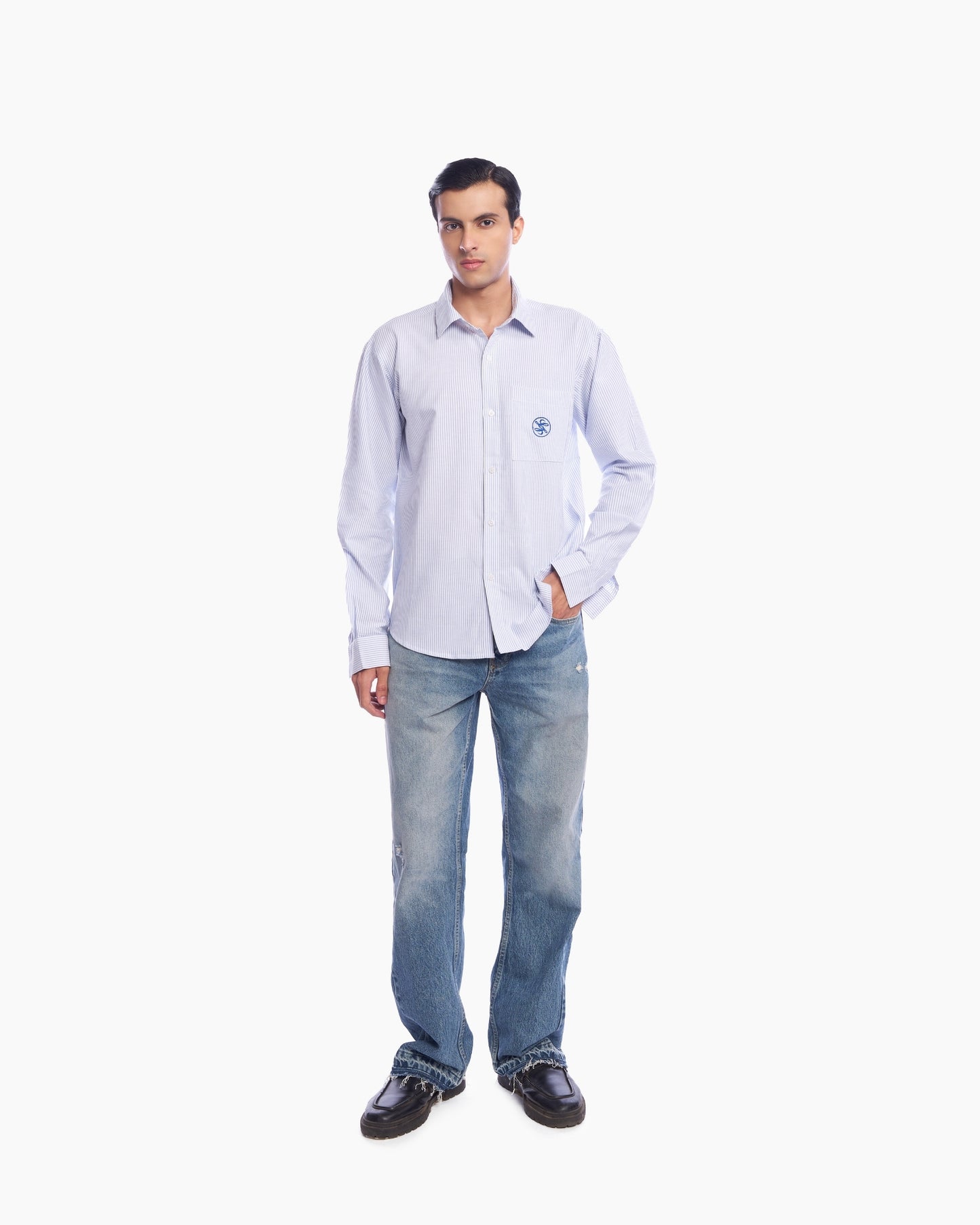 Nonchalant Back Stripe Shirt