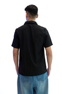 Black Pinstripe Casual Shirt