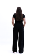 Black Wide-Leg Sweatpants