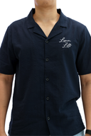 Textured Navy Summer Shirt