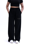 Black Wide-Leg Sweatpants