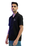 Black Pinstripe Casual Shirt