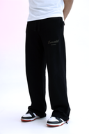 Black Wide-Leg Sweatpants