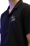 Black Pinstripe Casual Shirt