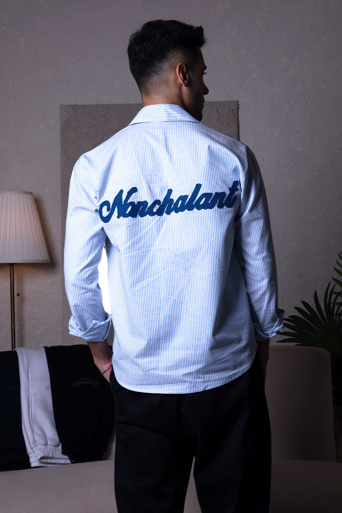 Nonchalant Back Stripe Shirt